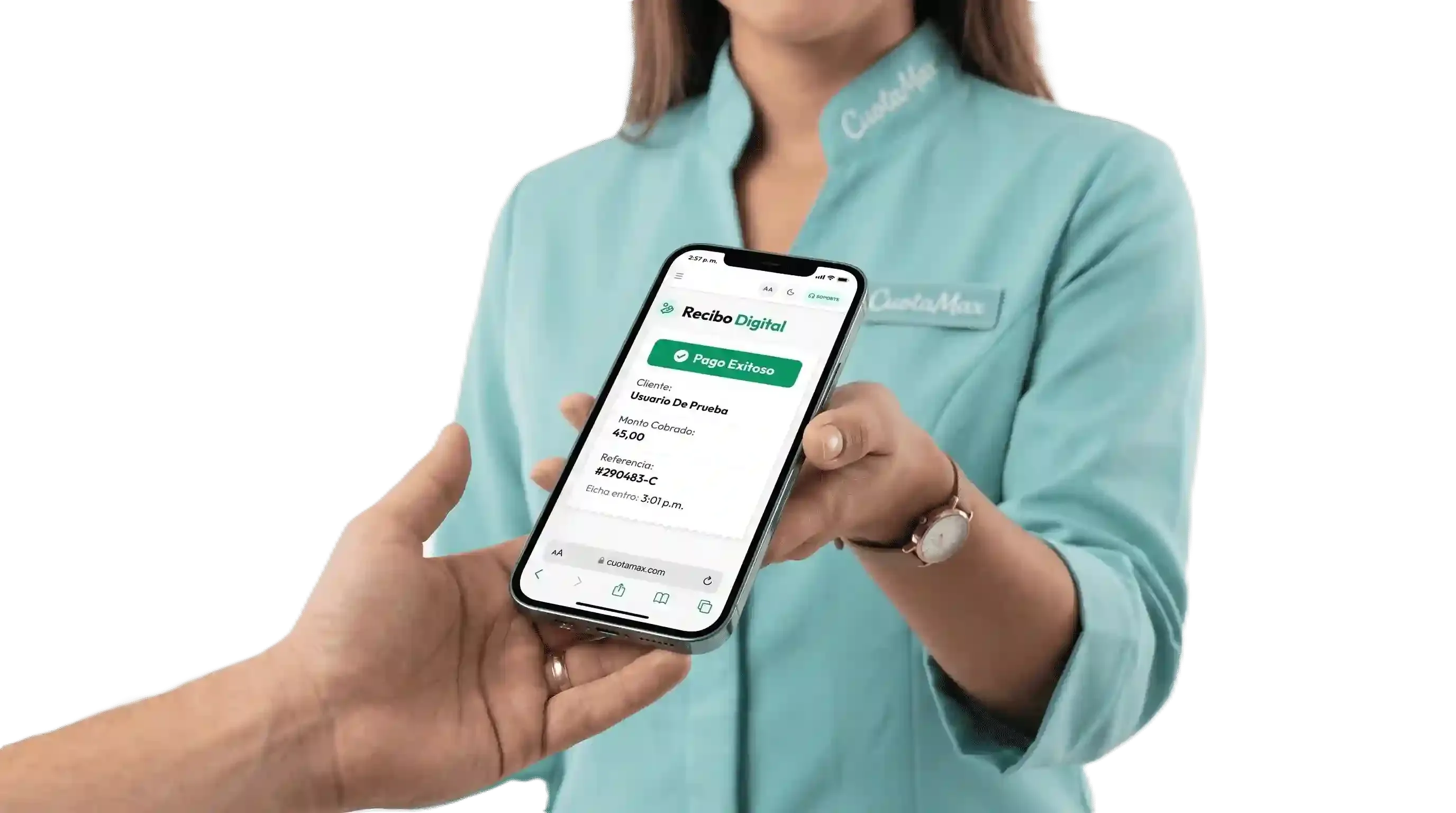Entrega de recibo digital de pago por WhatsApp