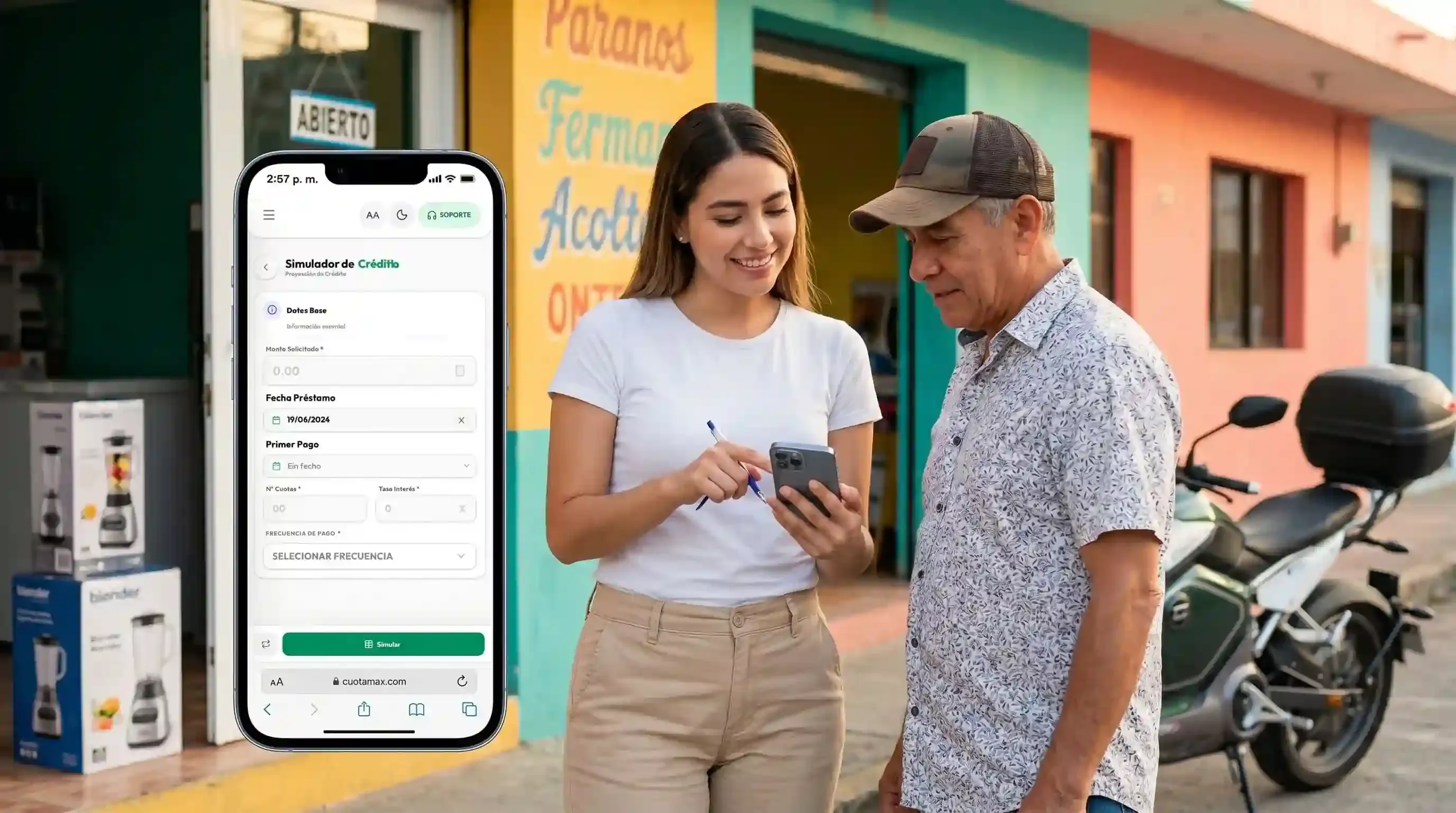 Creación y gestión de préstamos y clientes en CuotaMax